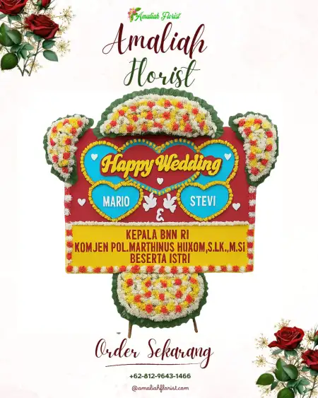 Papan Bunga Pernikahan Pura Wiwitan